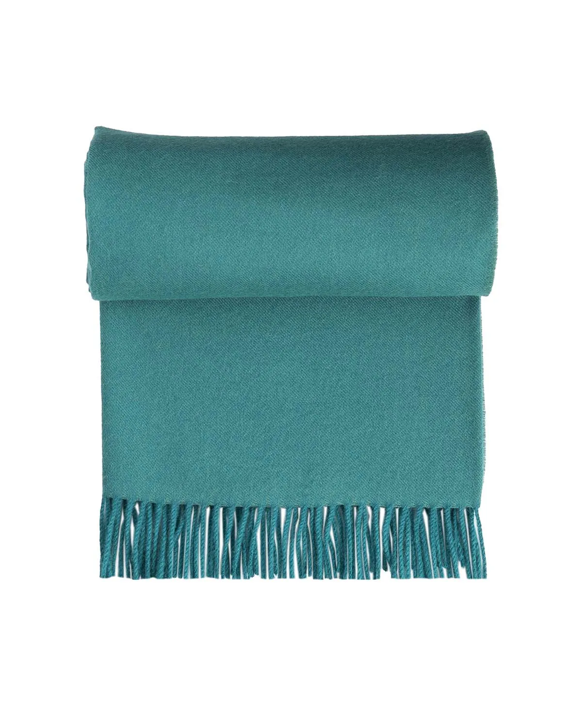 100% Baby Alpaca Throw - Jade