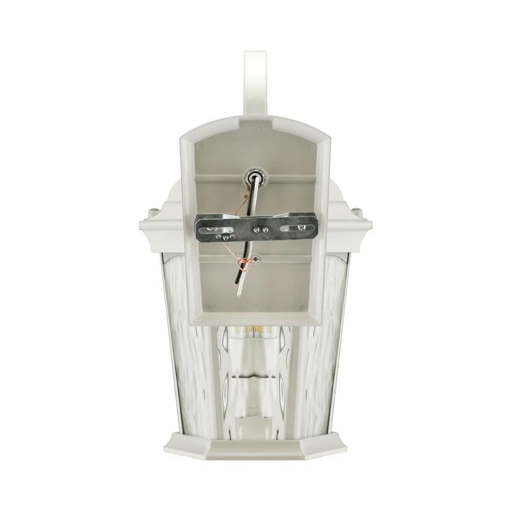 12.5W White Outdoor Non-Dimmable LED Integrated Flame Bulb Fixture - 110 Degree Beam - 120V - E12 Base - 1200 Lm - 3000K Warm White