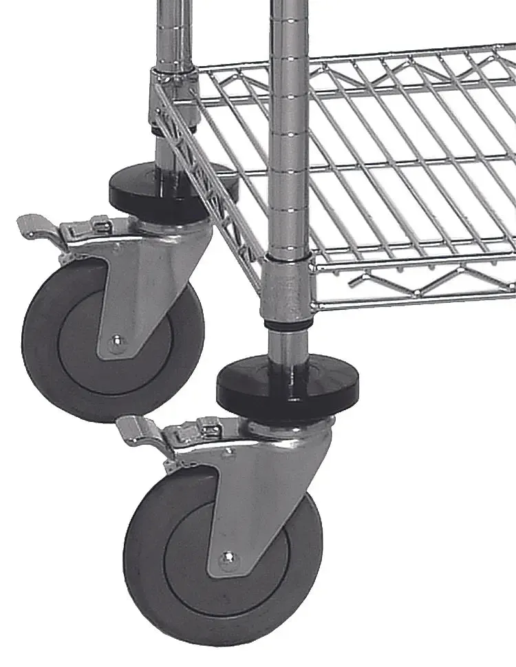 12" x 48" Green Shelving on Wheels