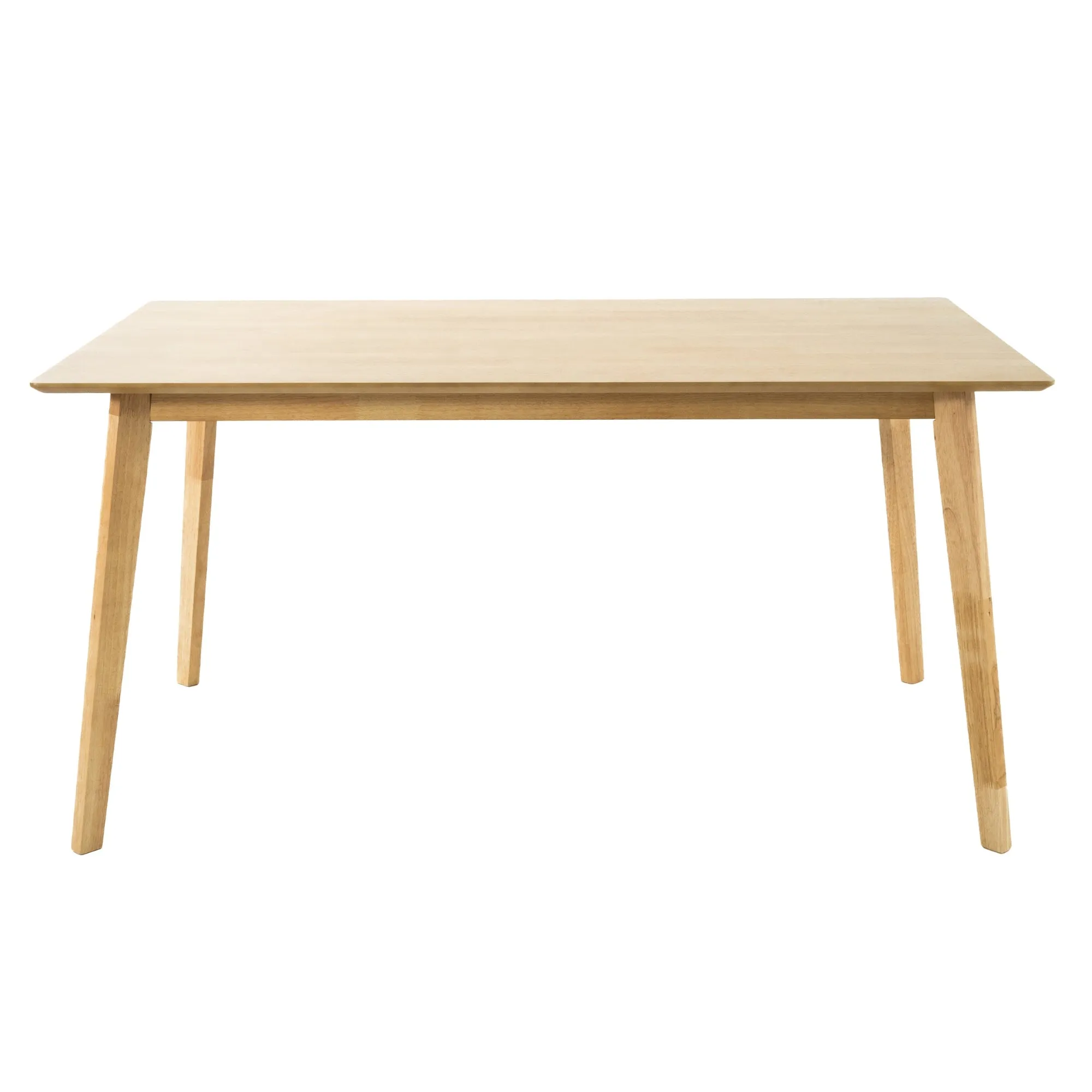150cm 7pc Dining Set, MDF, Rubberwood, Fabric Seats, Scandinavian Style