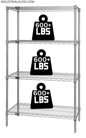 18" x 72" Stainless Steel Wire Shelving Unit