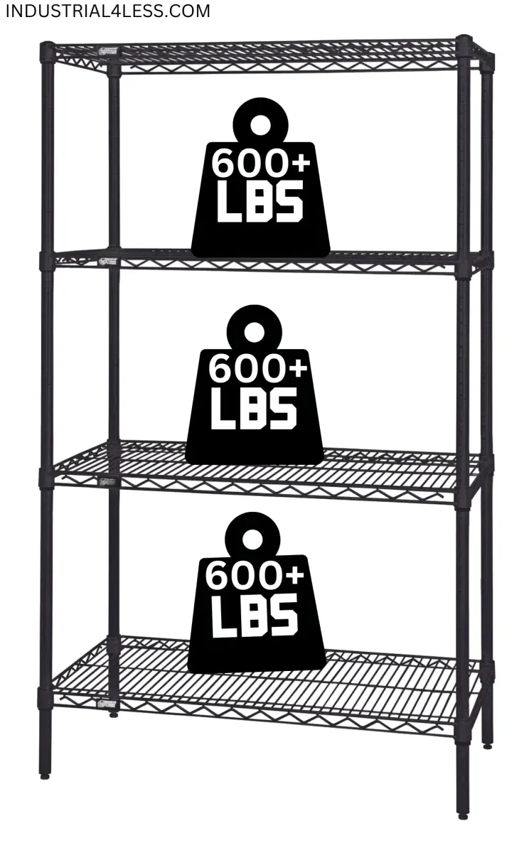 2124B | 21" x 24" Black Epoxy Shelving Unit