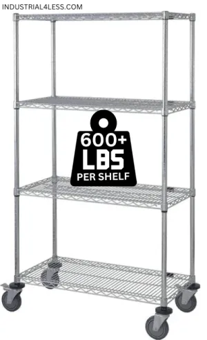 21" x 42" Stainless Shelving on Wheels