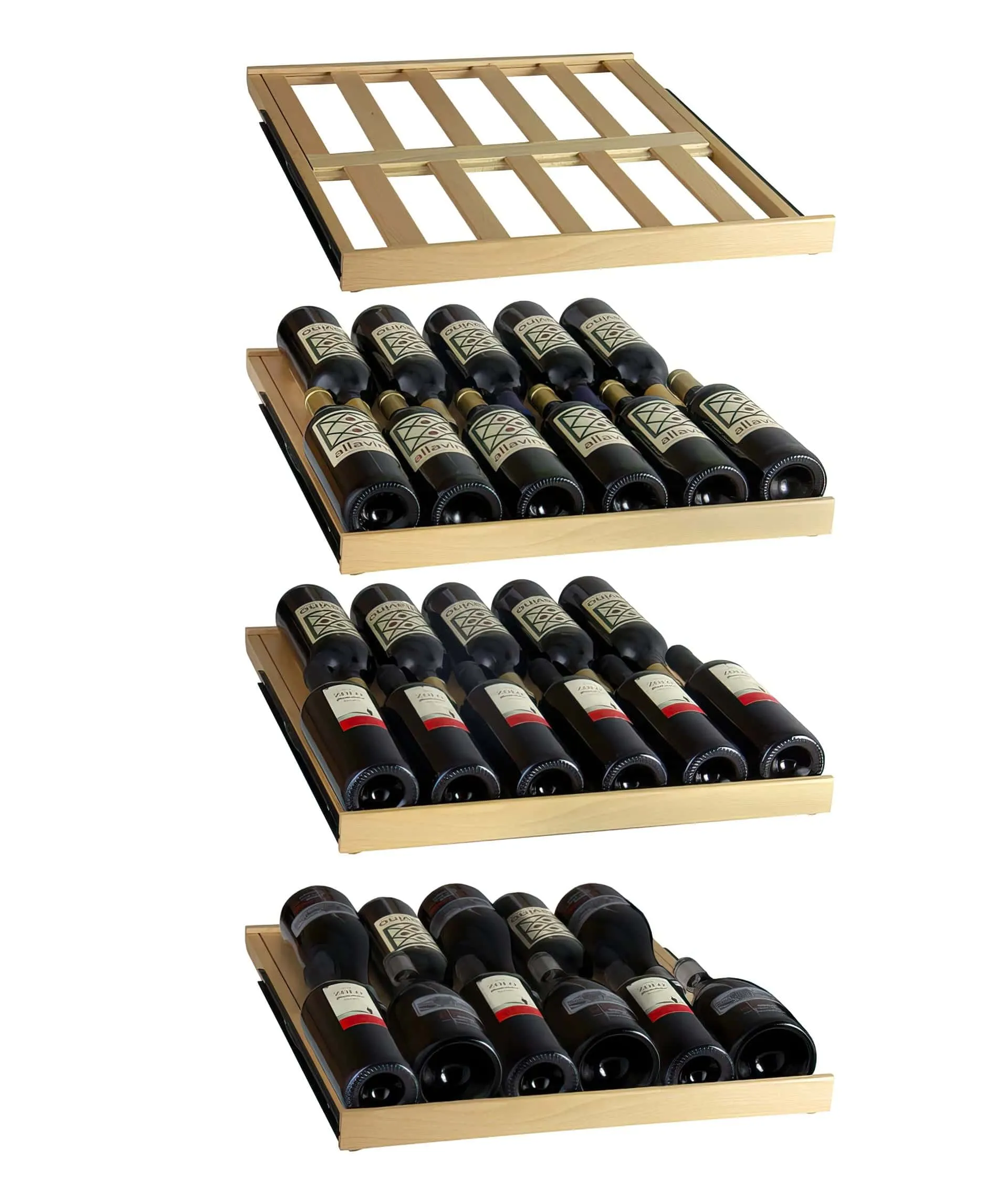 24" Wide FlexCount Classic II Tru-Vino 174 Bottle Single Zone Stainless Steel Left Hinge Wine Refrigerator