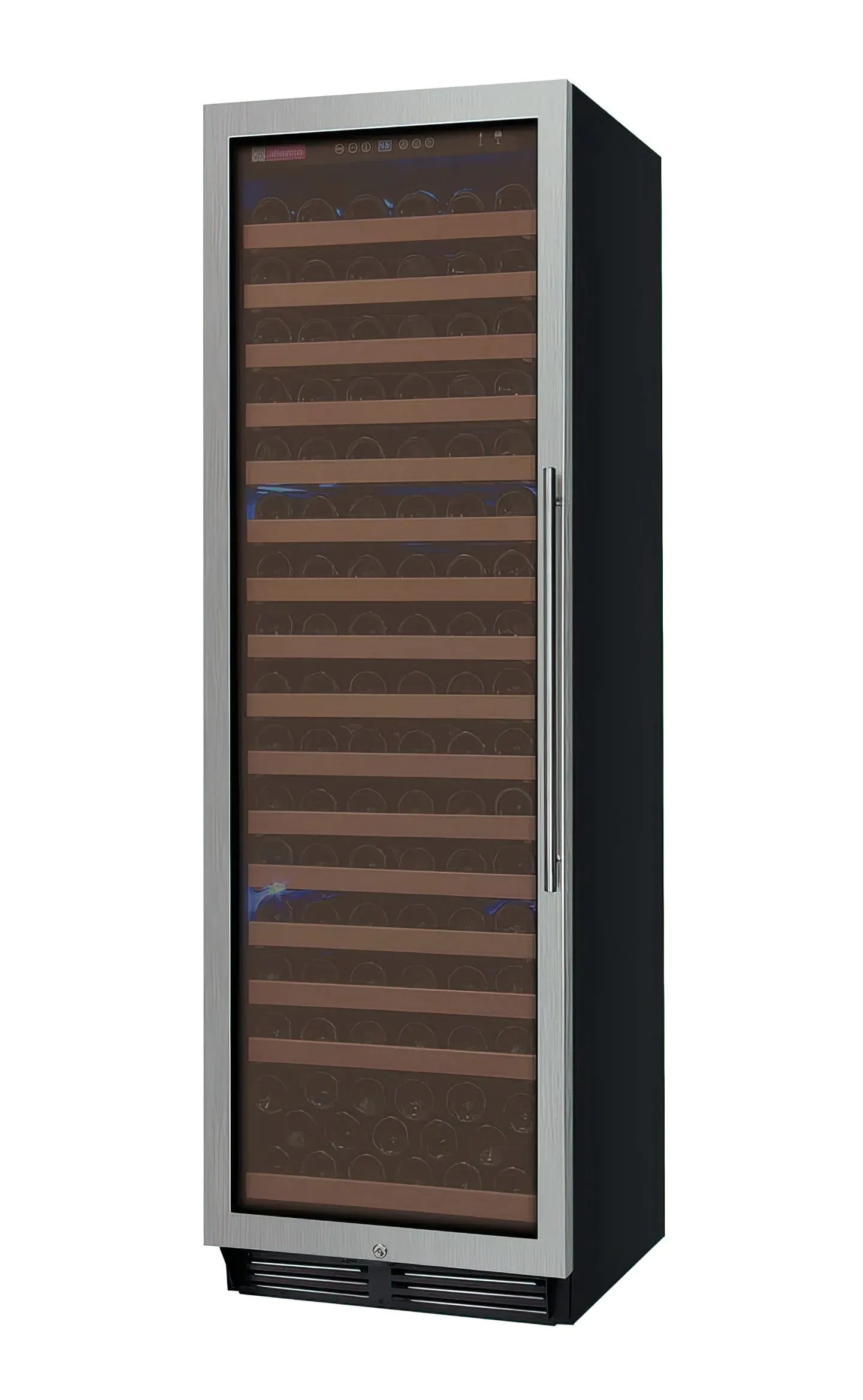 24" Wide FlexCount Classic II Tru-Vino 174 Bottle Single Zone Stainless Steel Left Hinge Wine Refrigerator