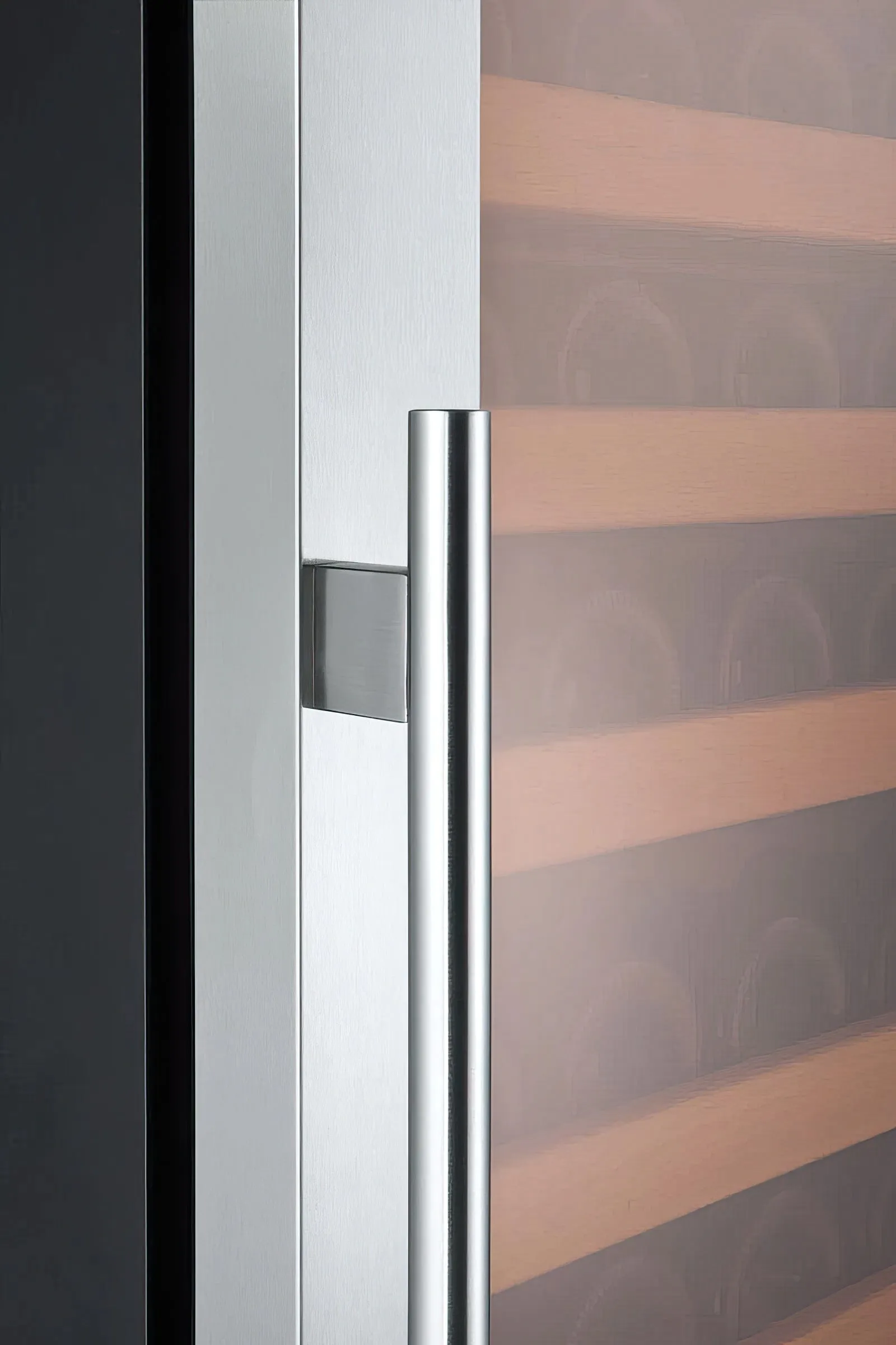 24" Wide FlexCount Classic II Tru-Vino 174 Bottle Single Zone Stainless Steel Left Hinge Wine Refrigerator