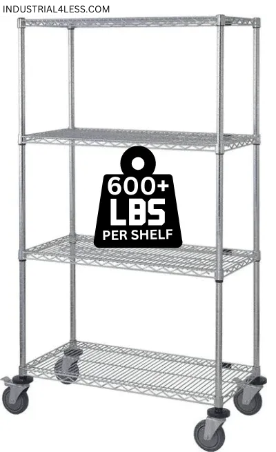 24" x 60" Stainless Shelving on Wheels