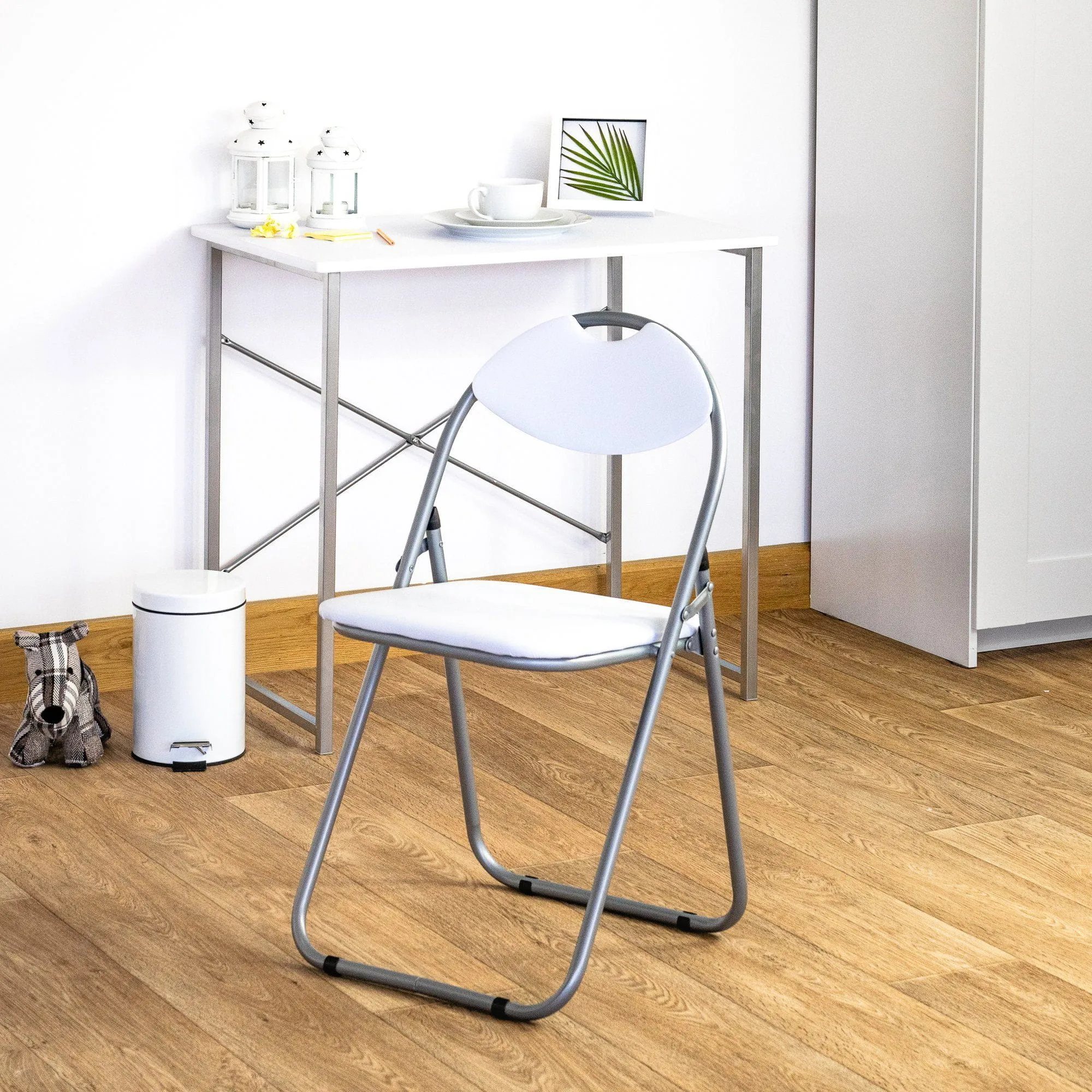 2pc Black Metal Industrial Office Desk & Chair Set - By Harbour Housewares