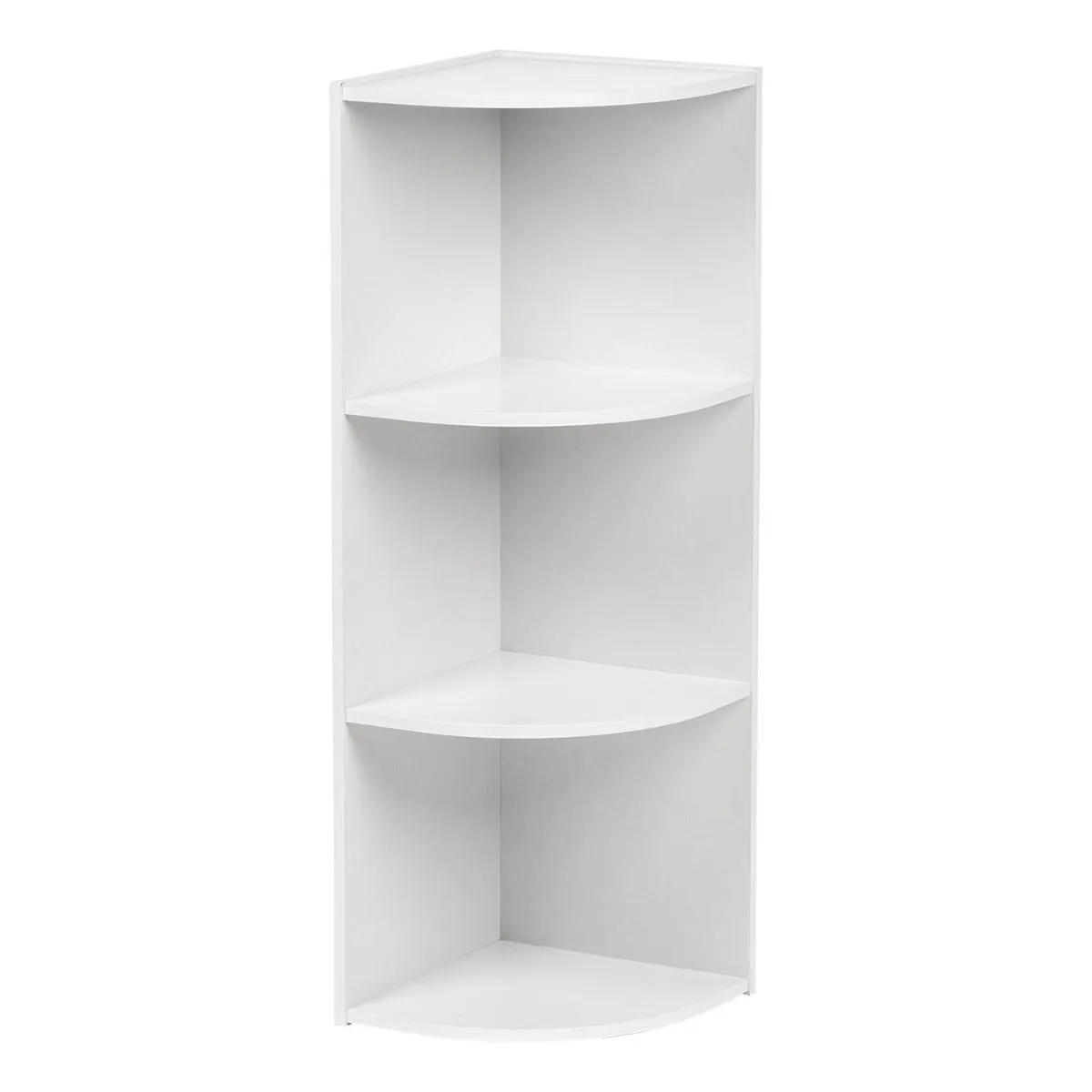 3-Tier Corner Curved Shelf Organizer, White