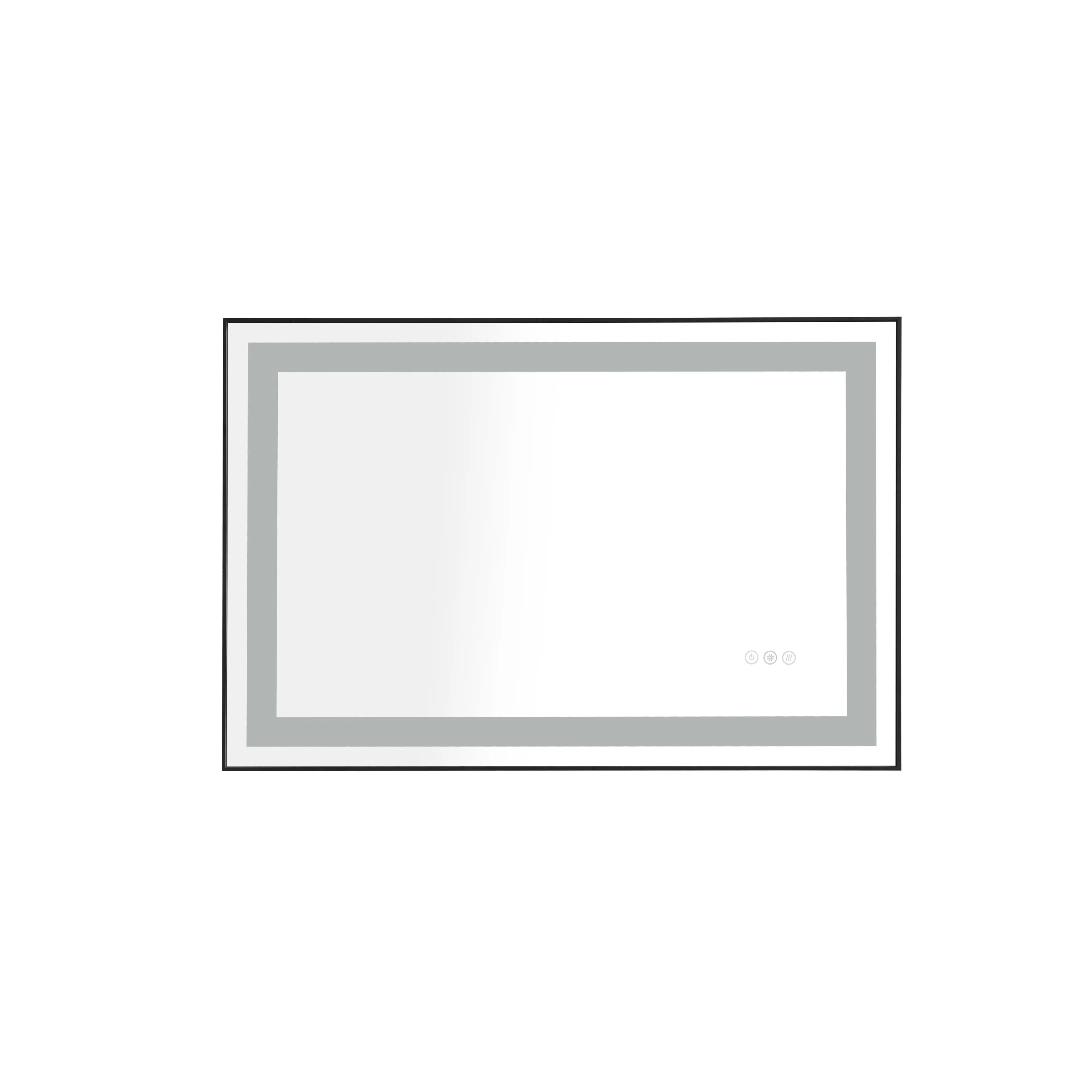 36*24 LED Lighted Bathroom Wall Mounted Mirror with High Lumen Anti-Fog Separately Control