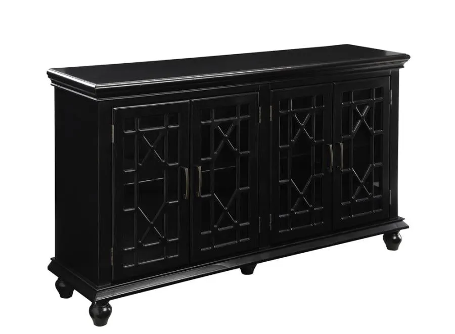 4-door Accent Cabinet Black