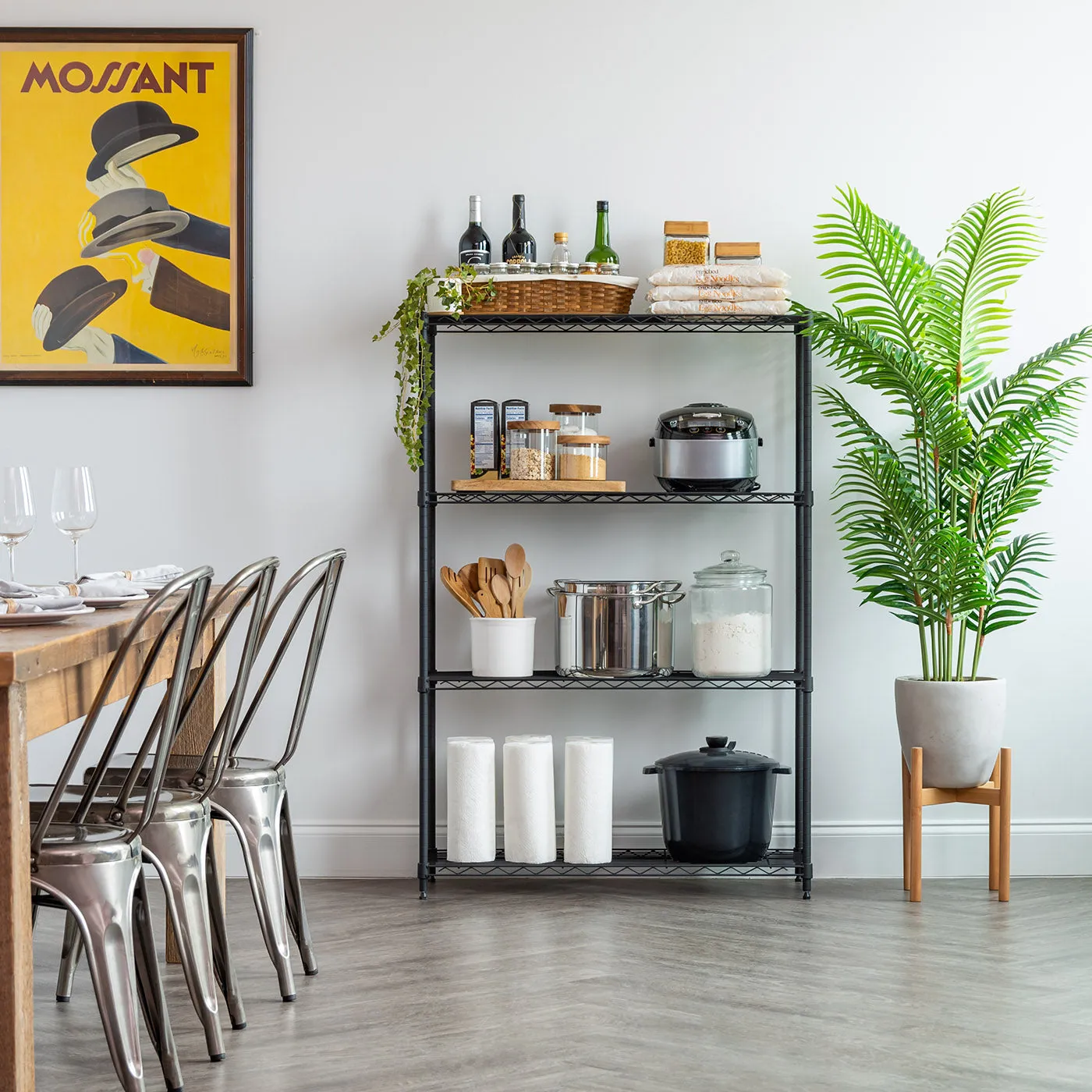 4 Shelf Wire Storage Unit