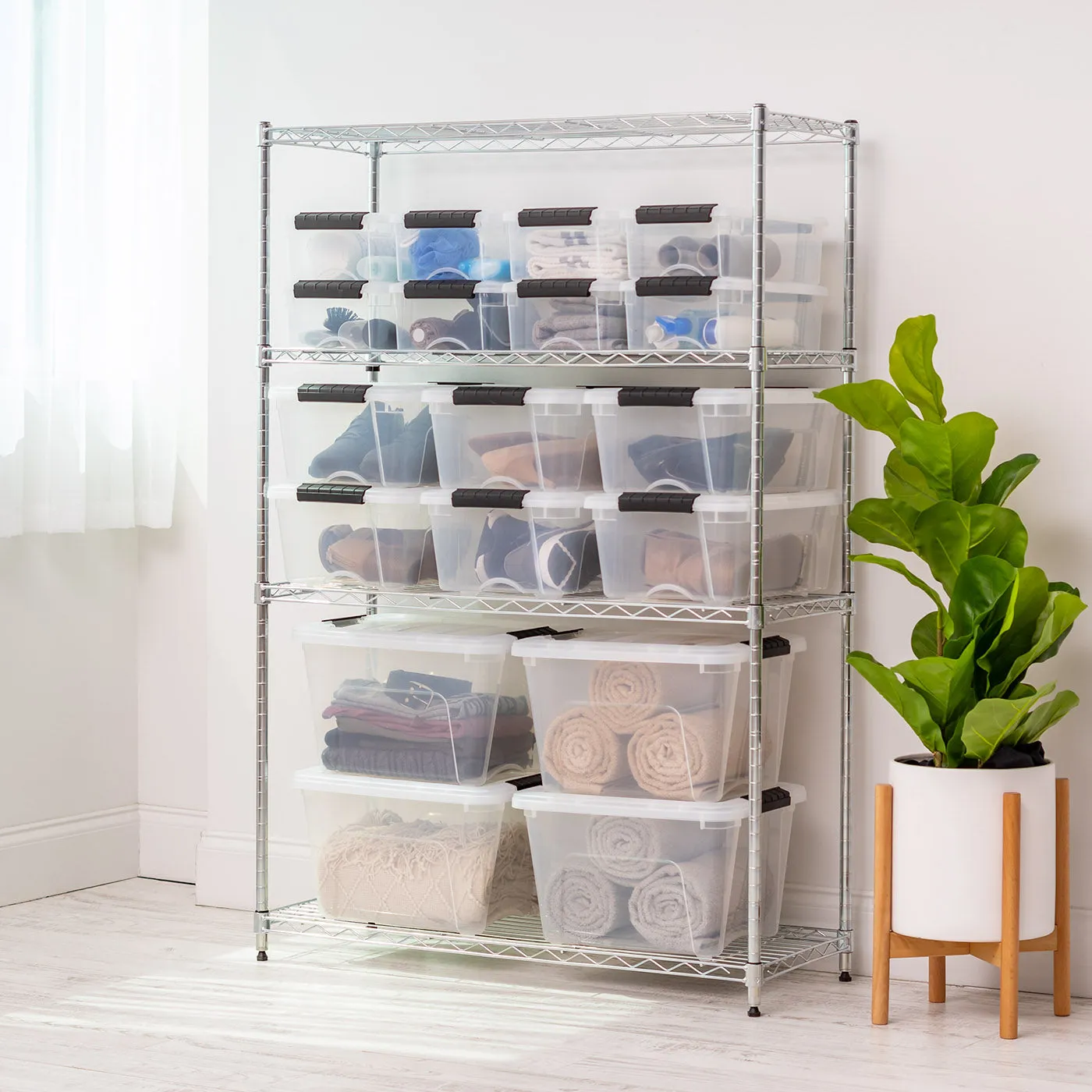 4 Shelf Wire Storage Unit