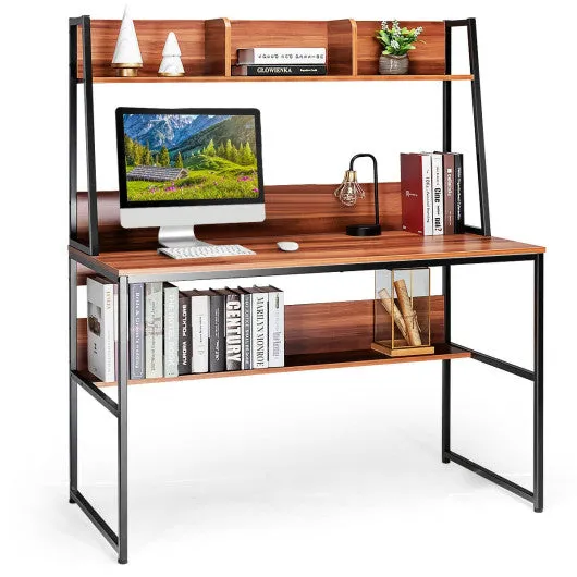 47-Inch Computer Desk Writing Study Table Workstation-Coffee