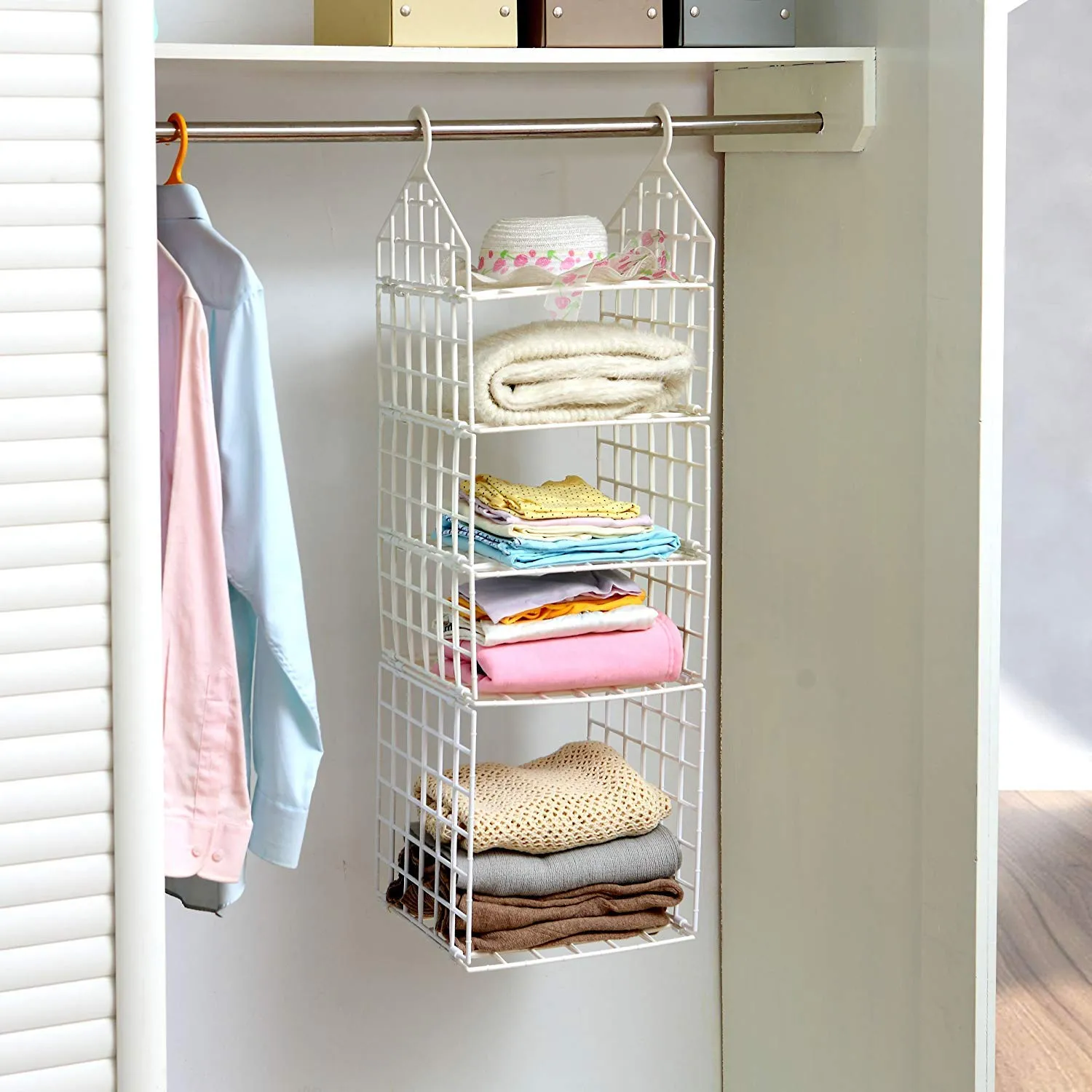 4782 5Layer Folding Cloth Hanger used for holding and carrying cloth stuffs and items etc.