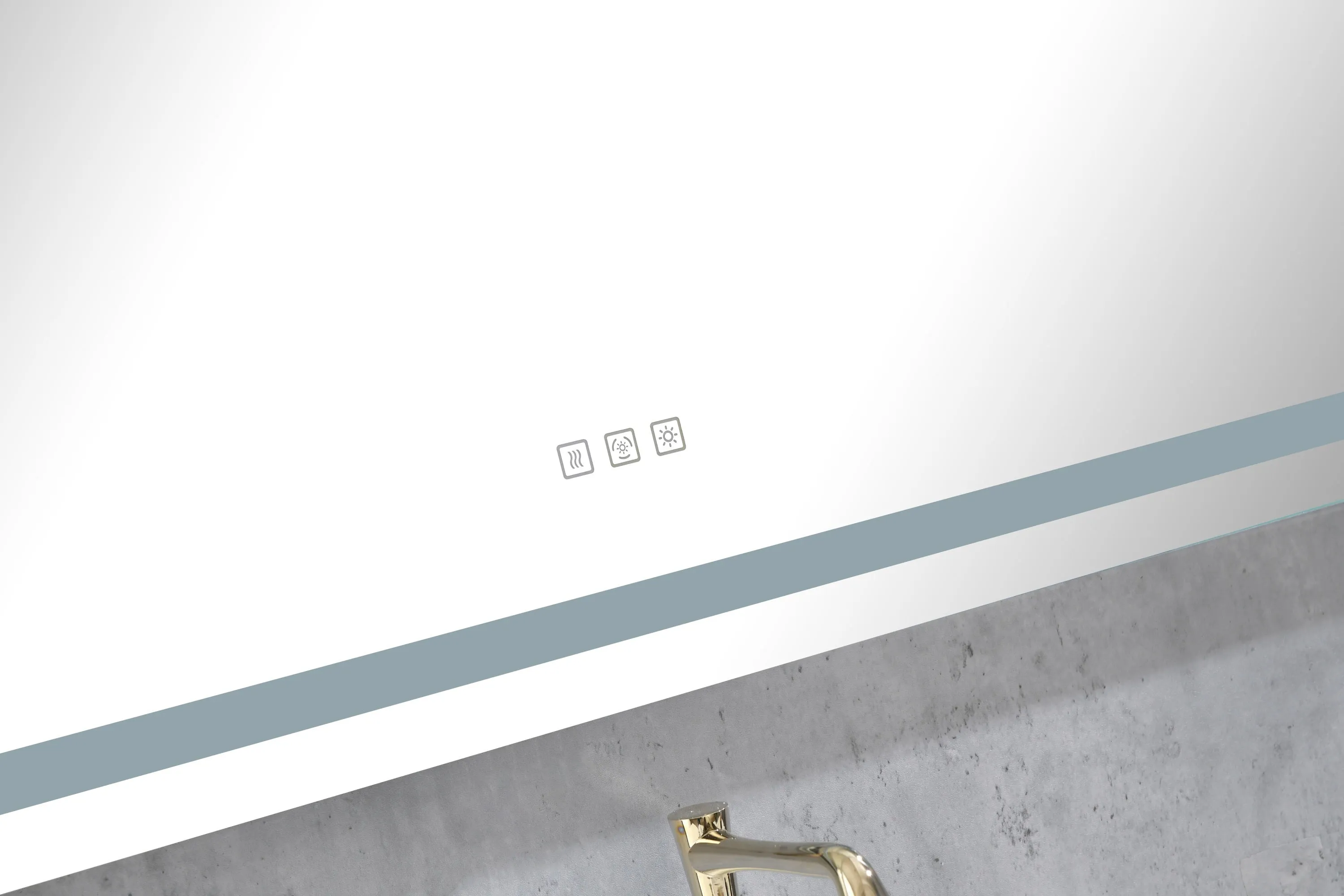 48*36 LED Lighted Bathroom Wall Mounted Mirror with High Lumen Anti-Fog Separately Control Dimmer Function