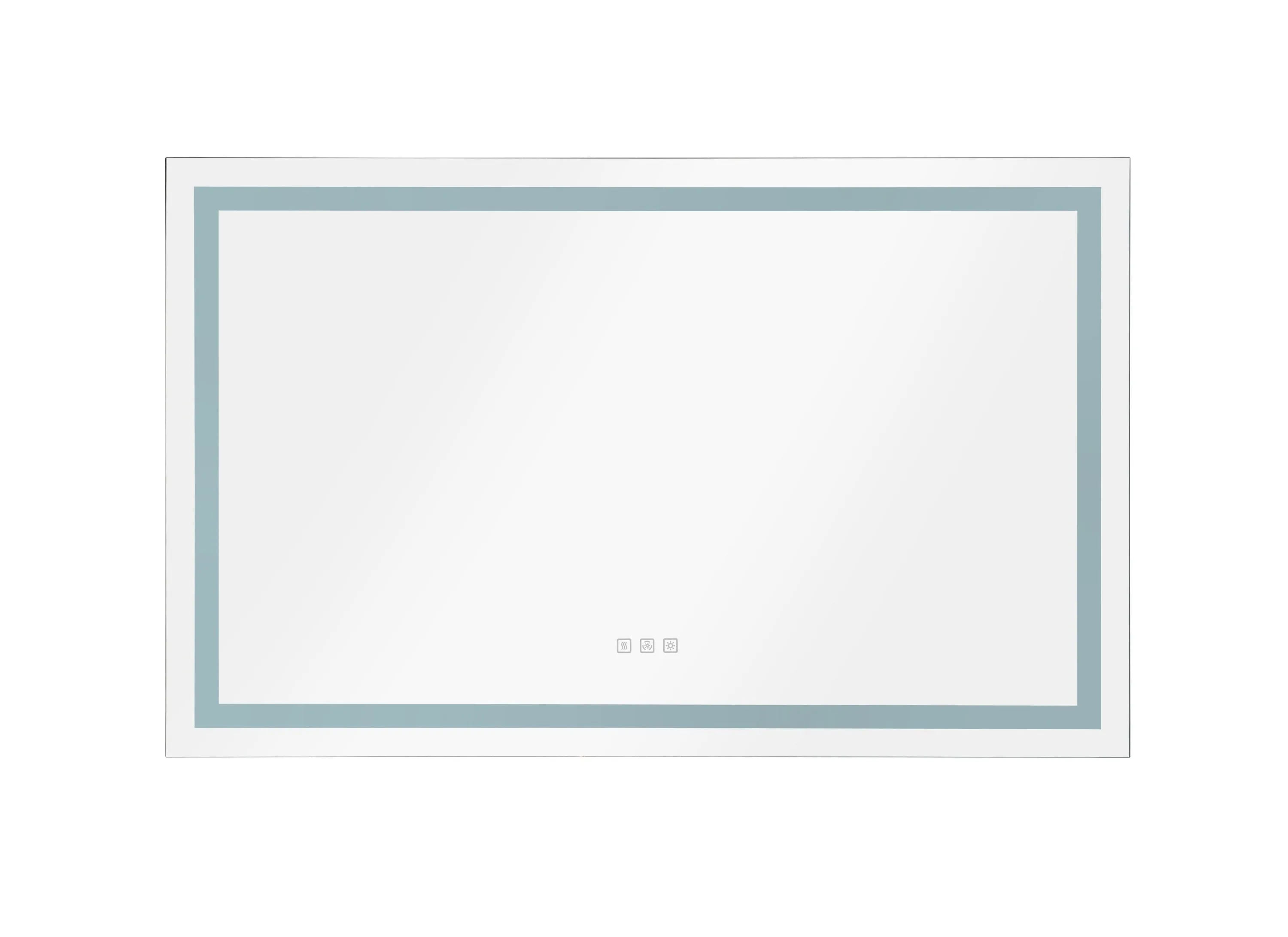 48*36 LED Lighted Bathroom Wall Mounted Mirror with High Lumen Anti-Fog Separately Control Dimmer Function