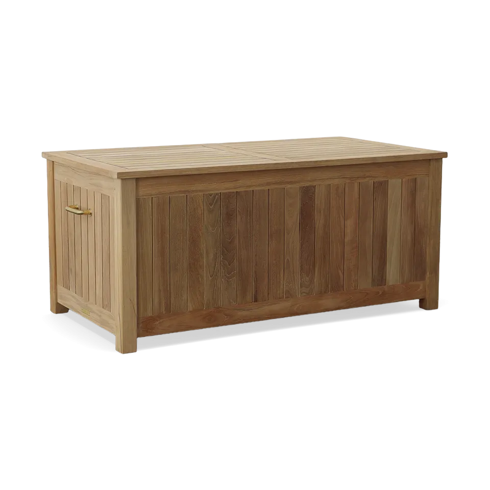 53" TEAK CUSHION BOX