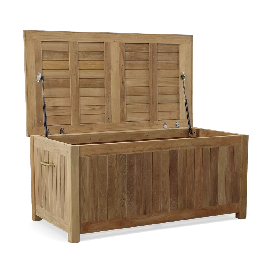 53" TEAK CUSHION BOX