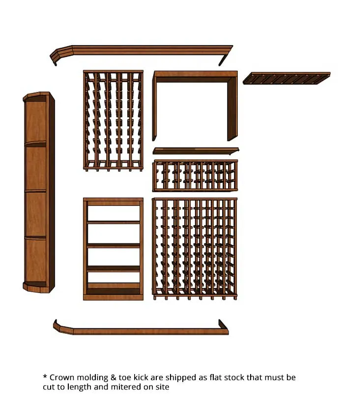 6 Foot Wine Cellar - 216 Bottle Capacity