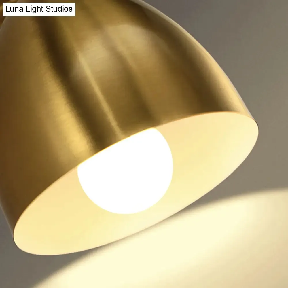 7.5"/12" W Brass Wall Sconce - Modern Tapered/Drum/Oval Design - Gold Finish