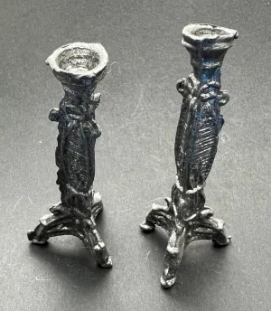 A Pair of Mysterious Small Candlesticks