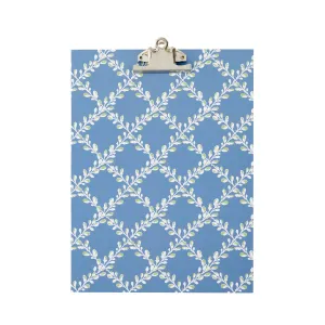 A4 Clipboard Bud Trellis Blue