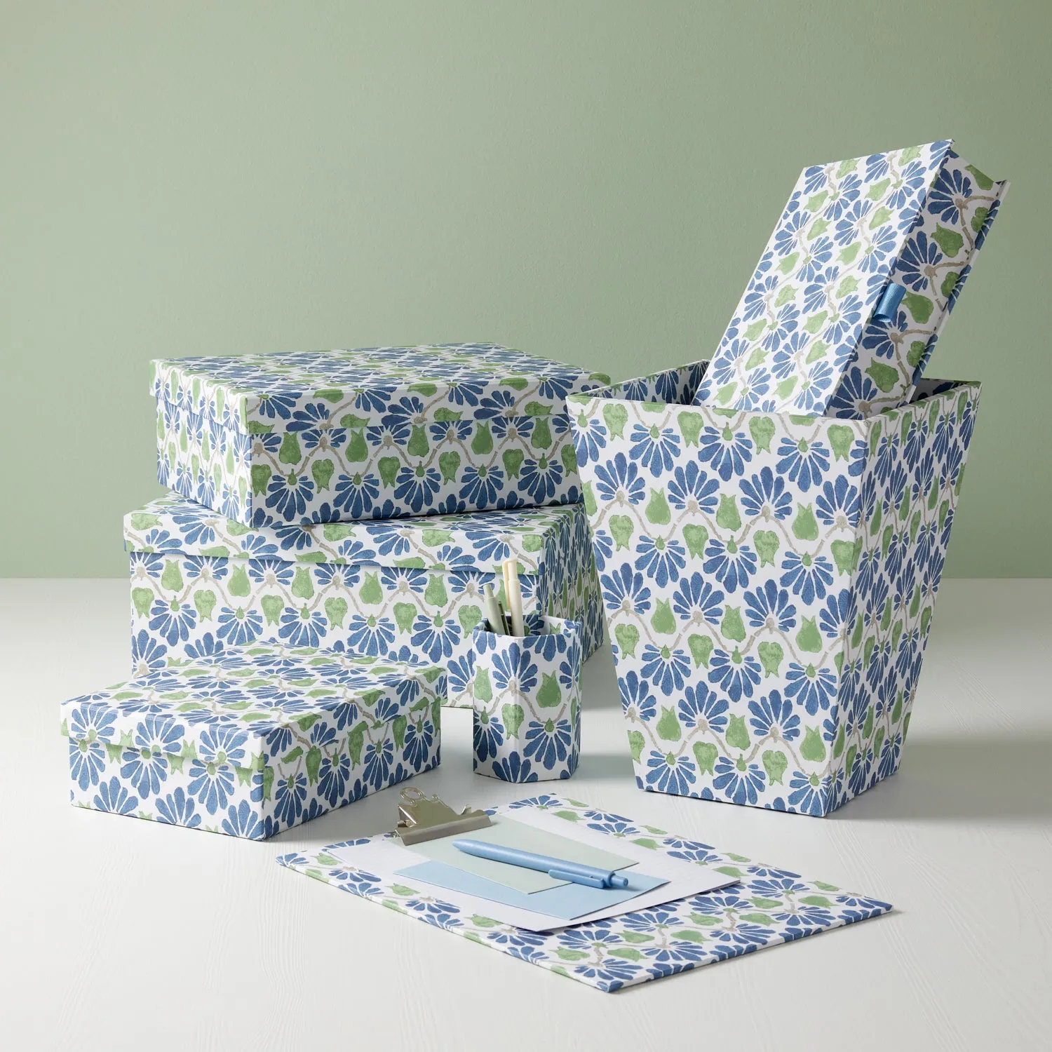 A4 Clipboard Ginko Tulips Blue/Green