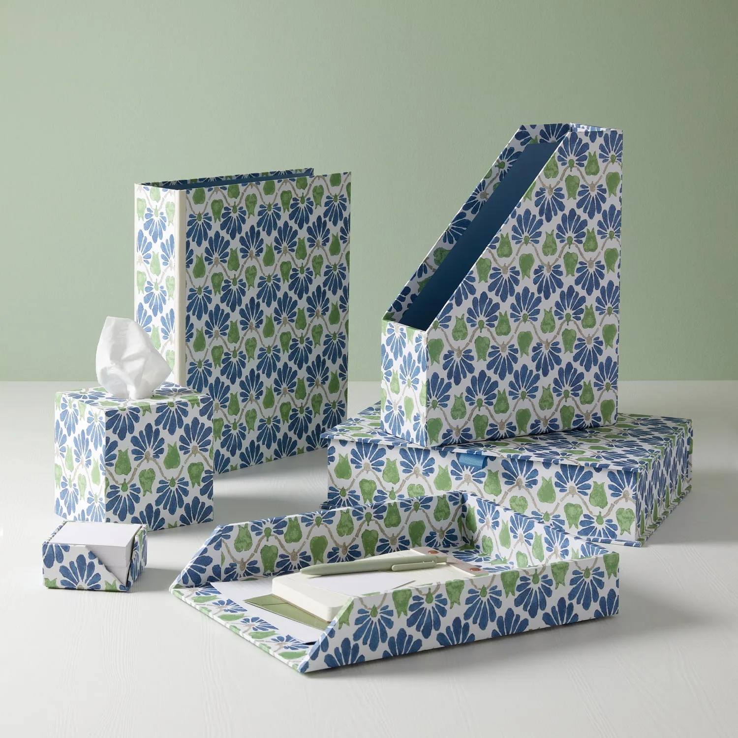 A4 Clipboard Ginko Tulips Blue/Green