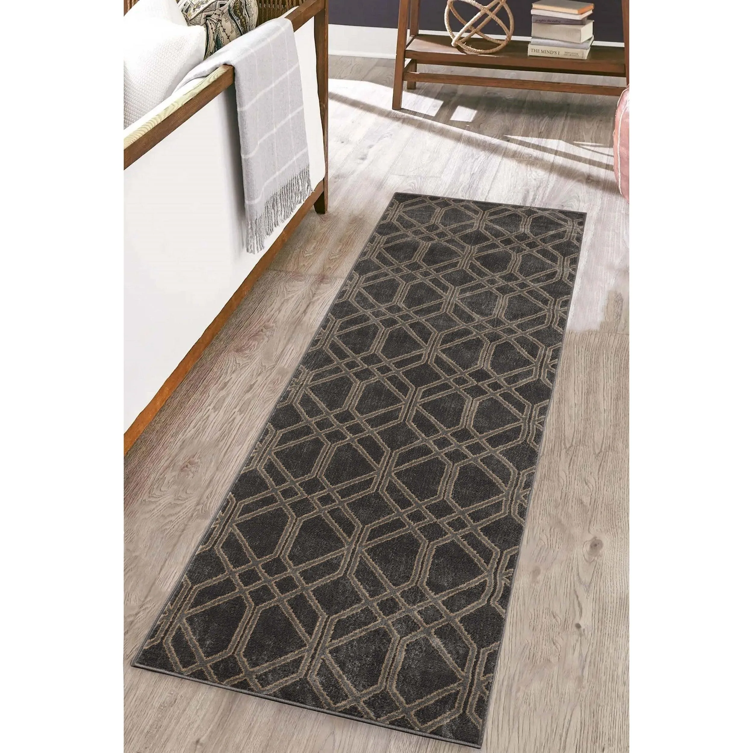 Abner Geometric Diamond Indoor Area Rug or Runner Rug Or Door Mat