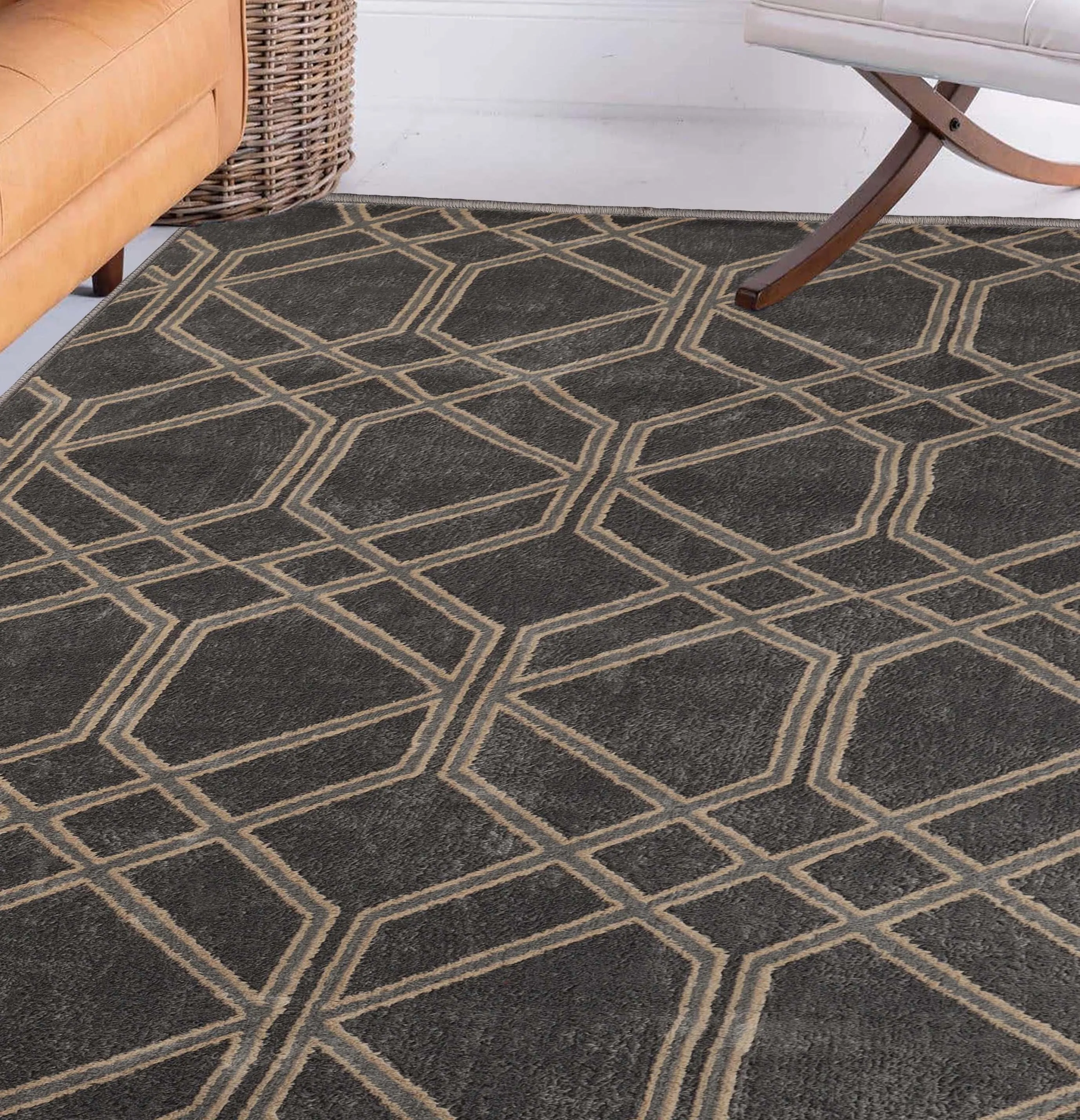 Abner Geometric Diamond Indoor Area Rug or Runner Rug Or Door Mat