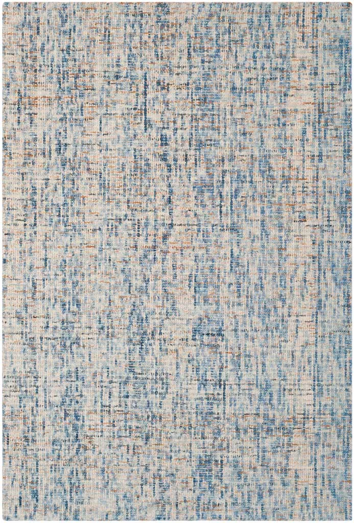 Abstract Dark Blue/Rust Area Rug