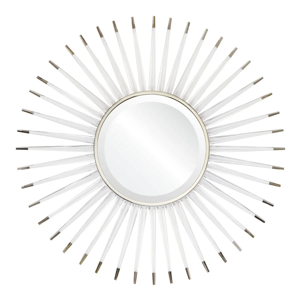 Acrylic & Nickel Starburst Mirror by Mirror Home