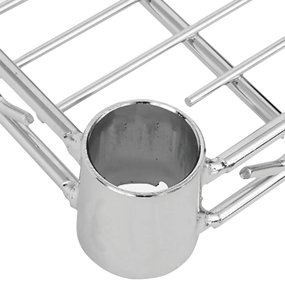 Adjustable Chrome Wire Storage Shelf, 4-Tier, Steel