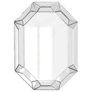 Afina Modern Luxe 28" x 42" Octagonal Contemporary Decorative Wall Mirror