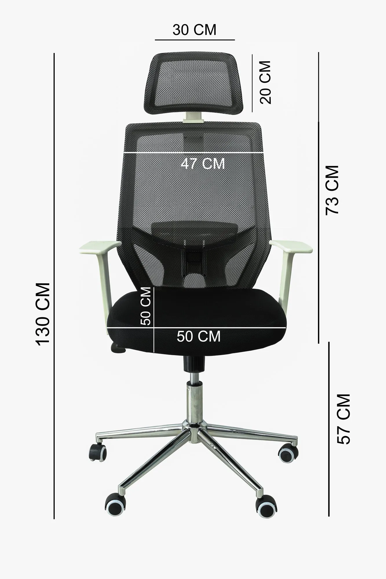 AFT ENDURANCE SERIES HIGH BACK MESH CHAIR BLACK AND WHITE COLOUR, FOR HOME AND OFFICE