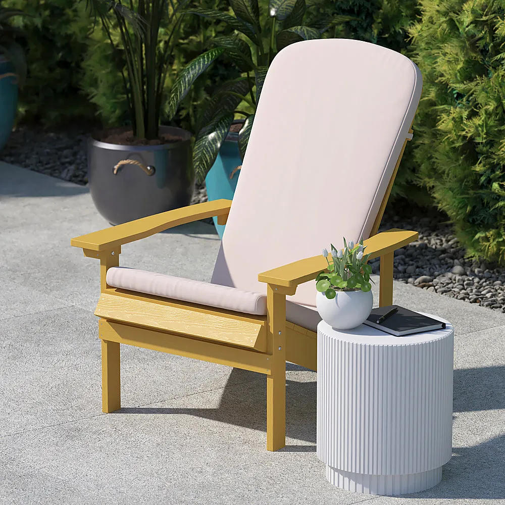 Alamont Home - Charlestown Set of 2 All-Weather High Back Adirondack Chair Cushions - Cream