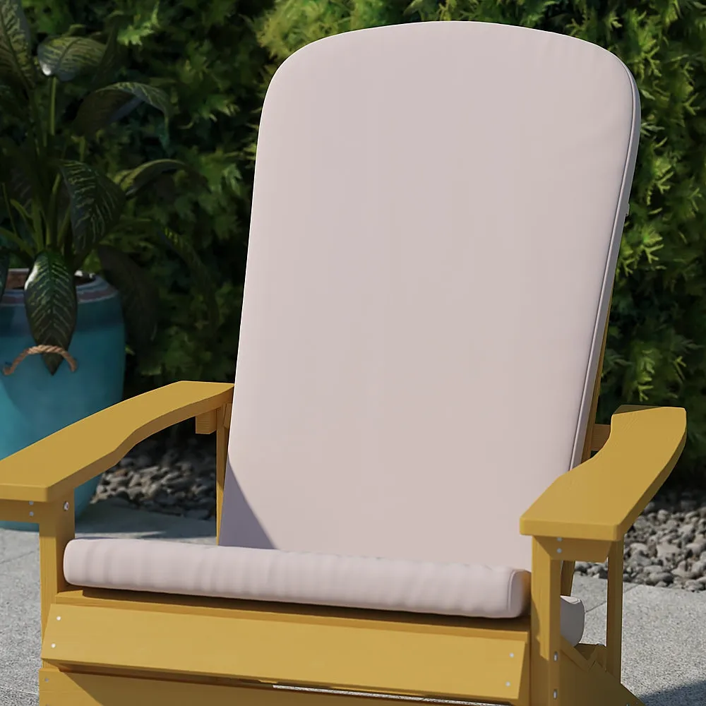 Alamont Home - Charlestown Set of 2 All-Weather High Back Adirondack Chair Cushions - Cream