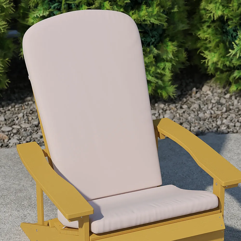 Alamont Home - Charlestown Set of 2 All-Weather High Back Adirondack Chair Cushions - Cream