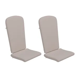 Alamont Home - Charlestown Set of 2 All-Weather High Back Adirondack Chair Cushions - Cream