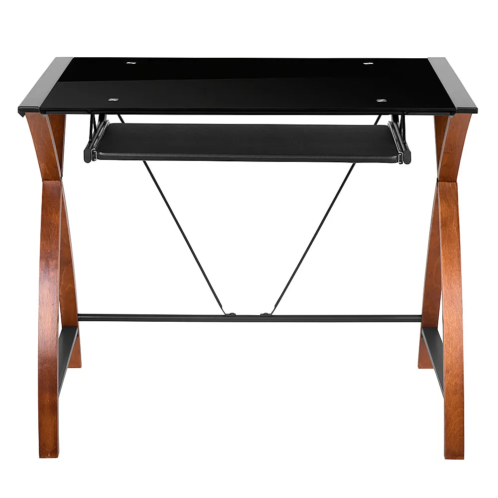 Alamont Home - Jude Rectangle Contemporary Glass  Home Office Desk - Black