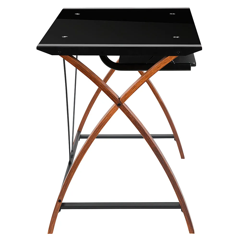 Alamont Home - Jude Rectangle Contemporary Glass  Home Office Desk - Black