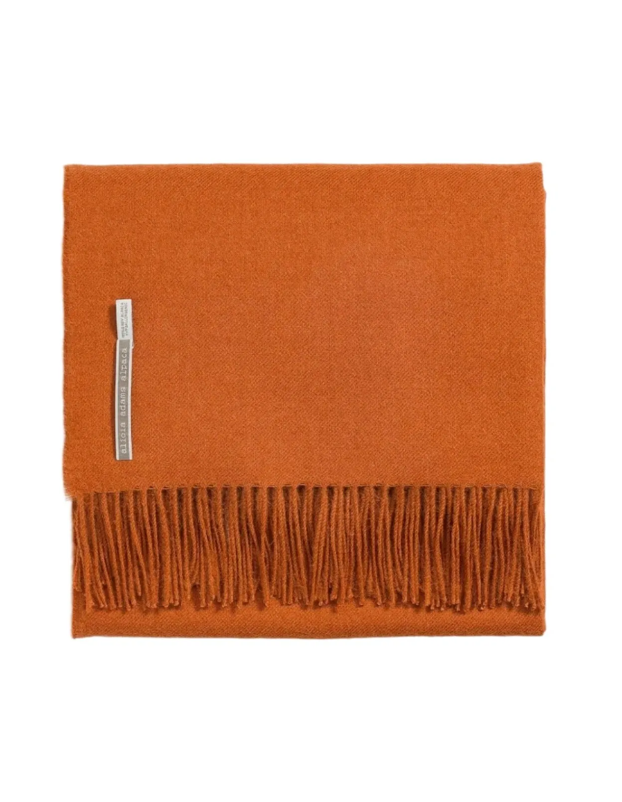 Alicia Adams Alpaca Throw in Tandoori Solid