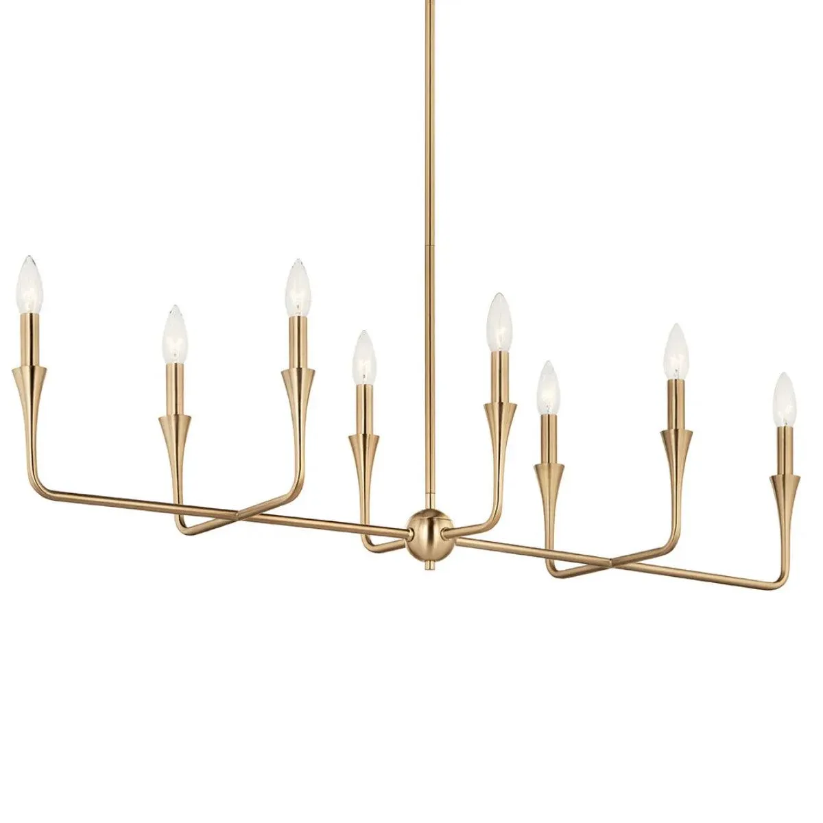 Alvaro 46" 8-Light Chandelier Linear, Champagne Bronze Finish
