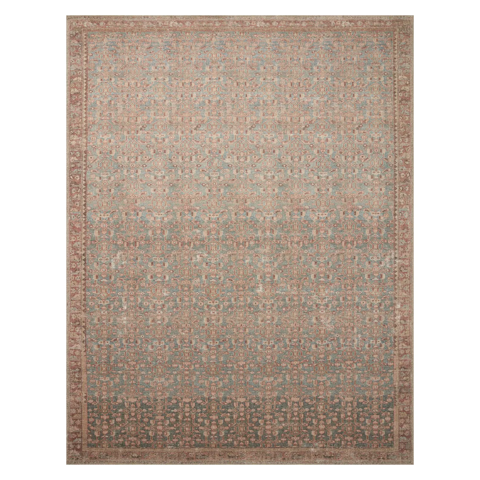 Angela Rose x Loloi Aubrey Blue/ Terracotta Rug