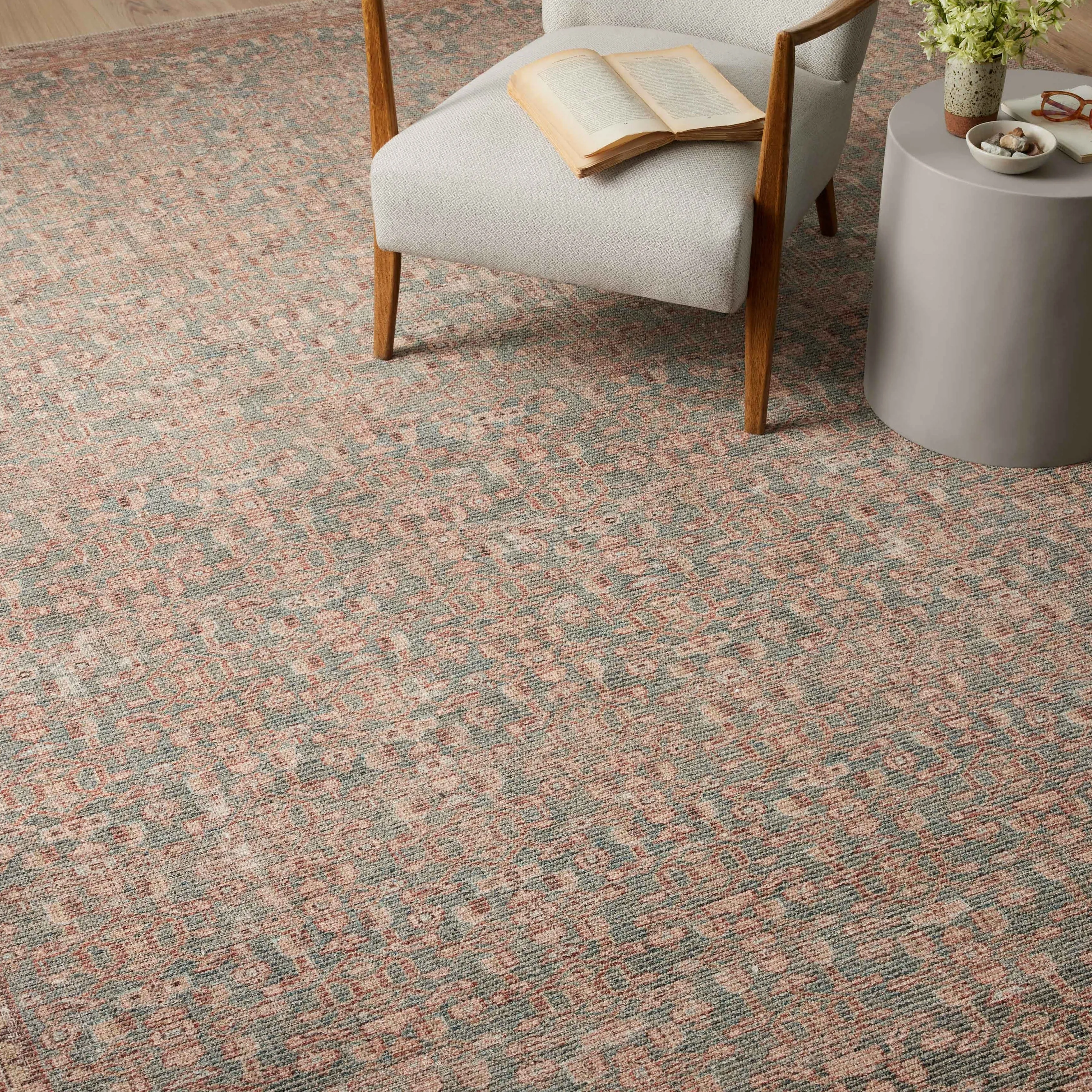 Angela Rose x Loloi Aubrey Blue/ Terracotta Rug