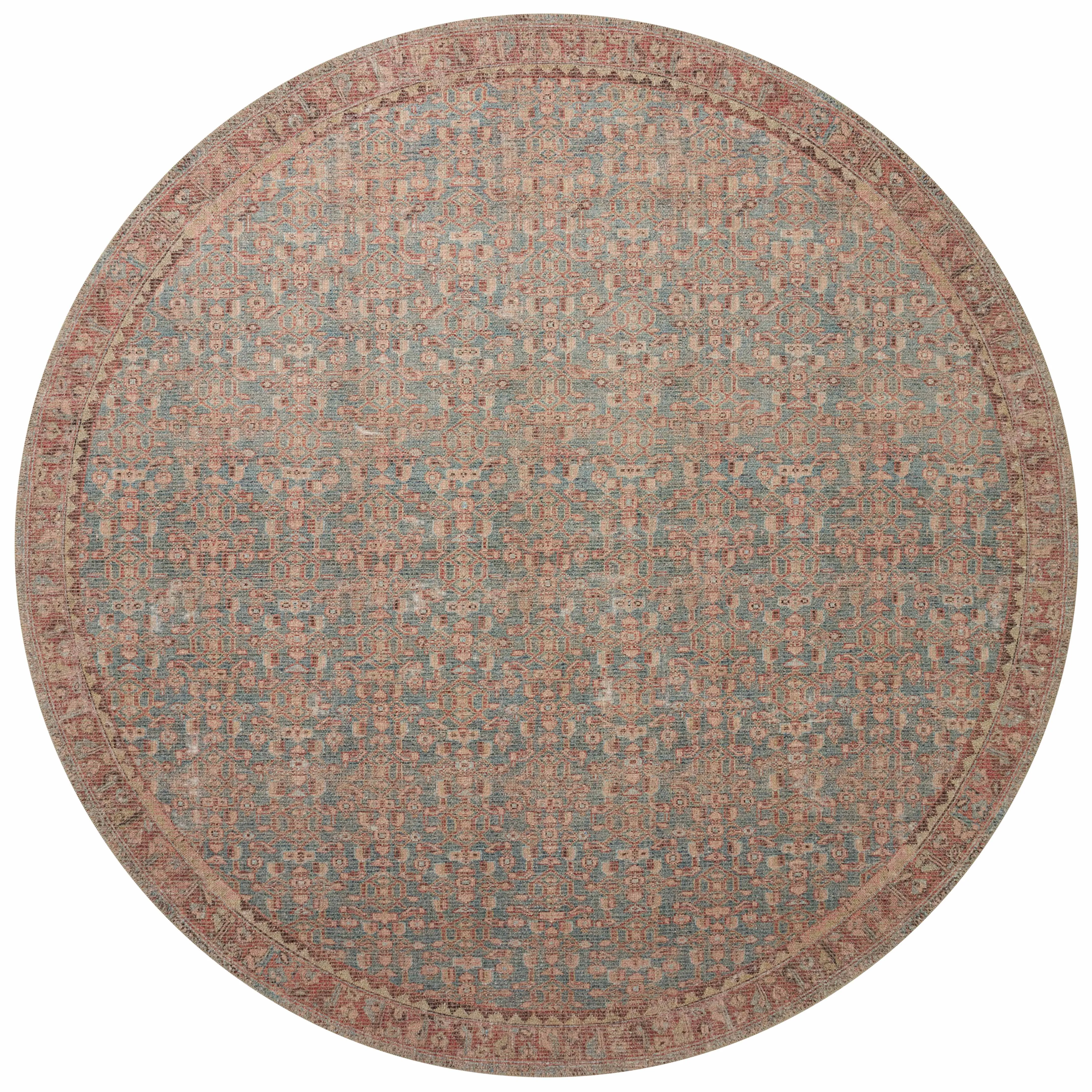 Angela Rose x Loloi Aubrey Blue/ Terracotta Rug