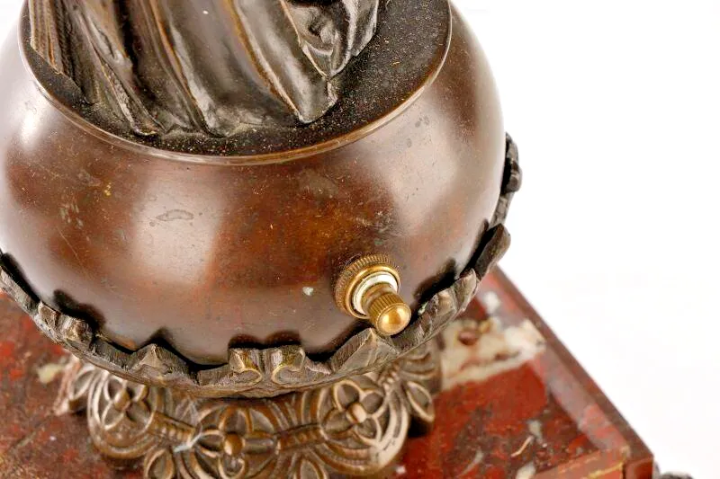 Antique Lamps, Candelabrum, Pair of French Neoclassical Bronze Lamps, Gorgeous!