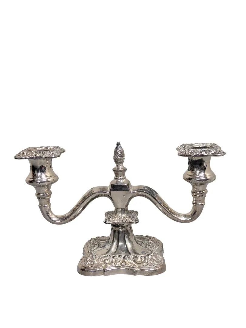 Antique Silver Plate Candlestick & Candelabra