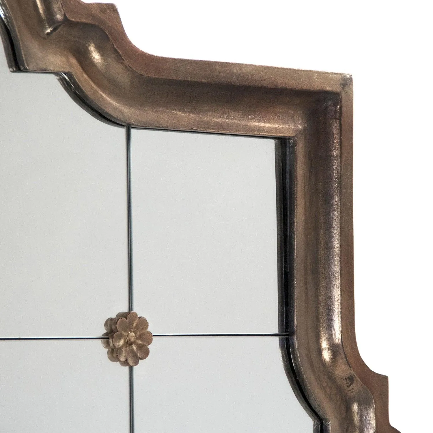 Antiqued Quatrefoil Mirror